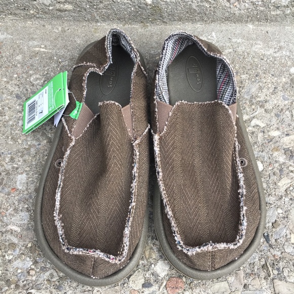 New Sanuk Hemp Slip-on Men's Loafers (size 7) - Picture 2 of 4